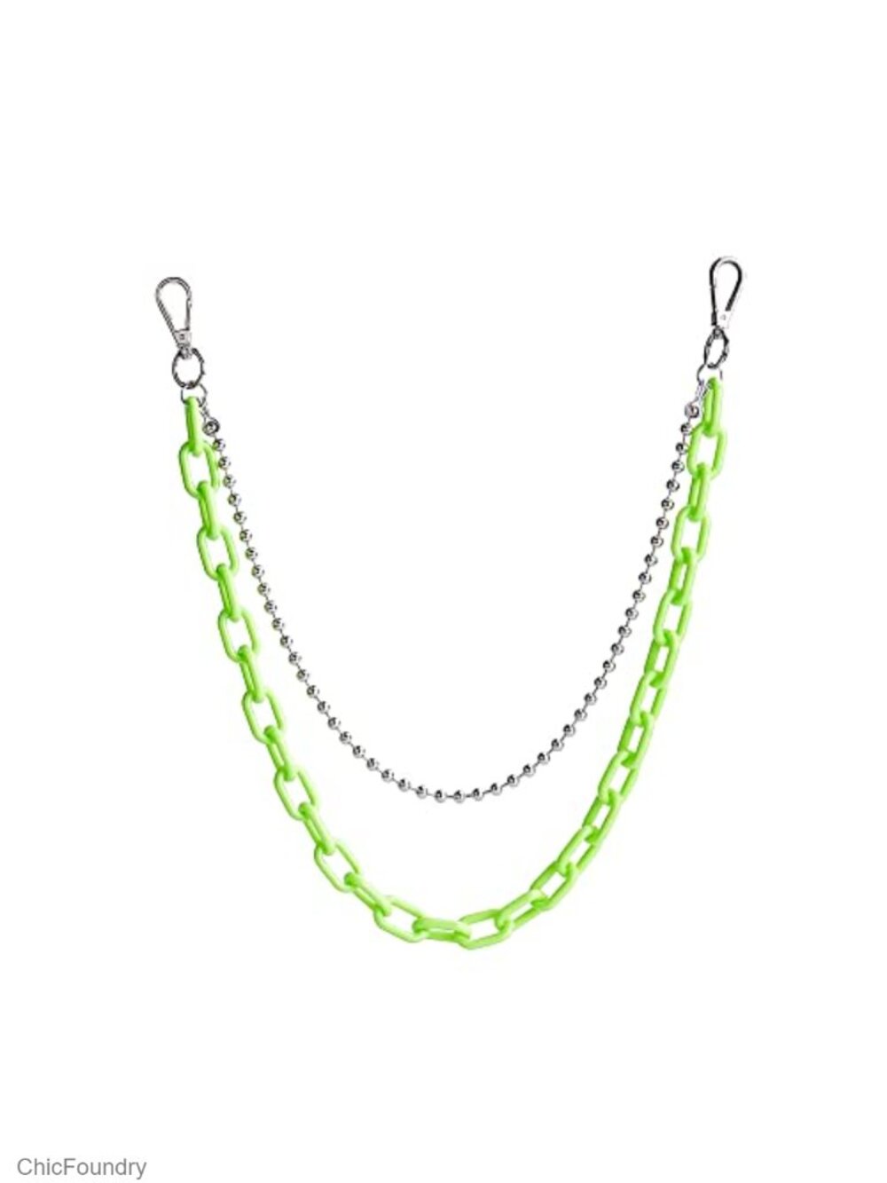 Neon Resin Chunky Hip Hop Jeans Chain Body Chain Punk Goth